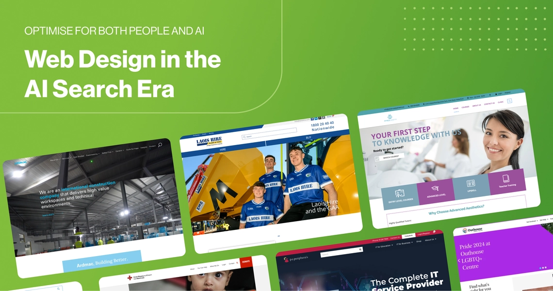 Web design in the AI search era showcasing 2Cubed’s recent projects
