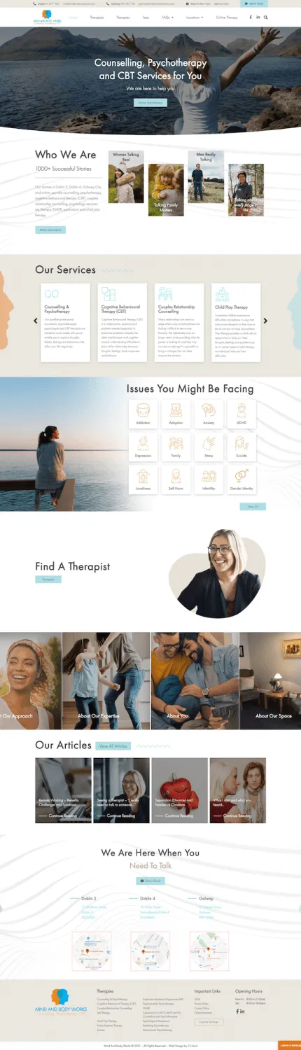 Mind and Body Works Website Design and Devleopment