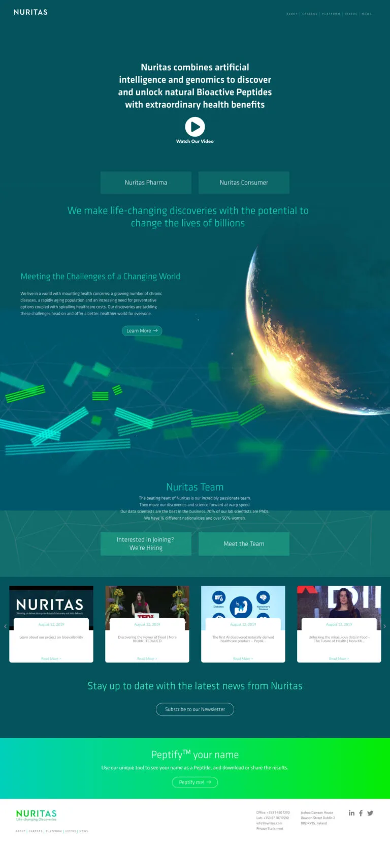 nuritas - web design dublin