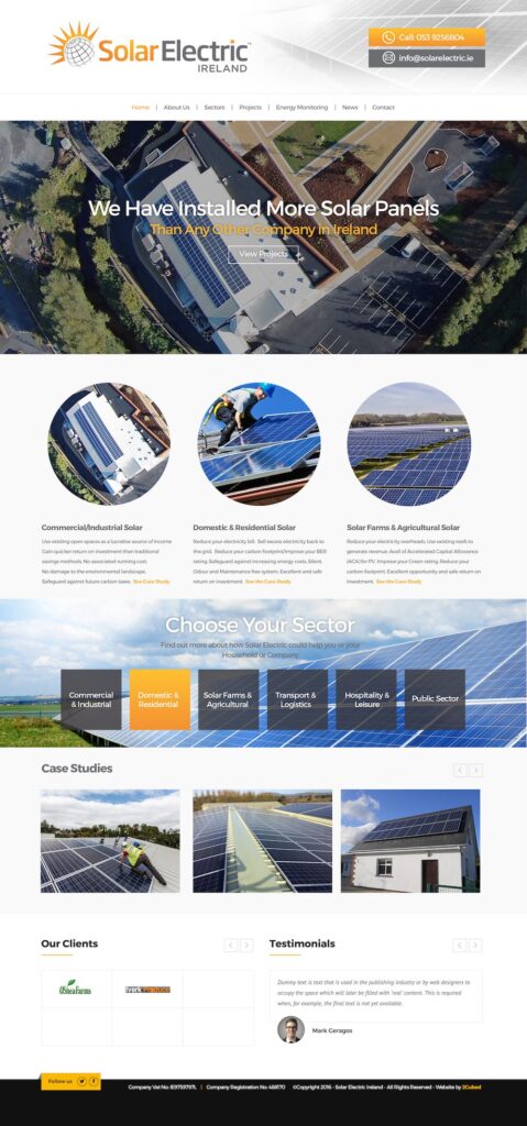 Website Designed - Solar Electric Site Revised 2