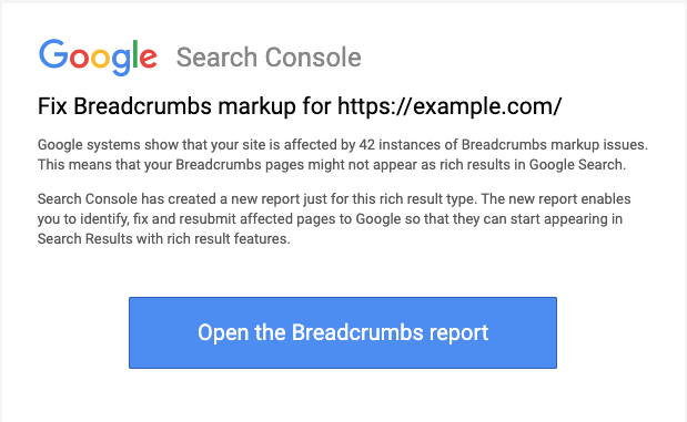 Breadcrumbs Markup error