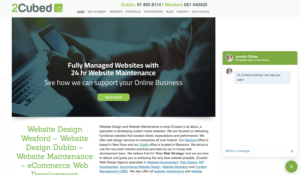 Image of 2Cubed's website homepage